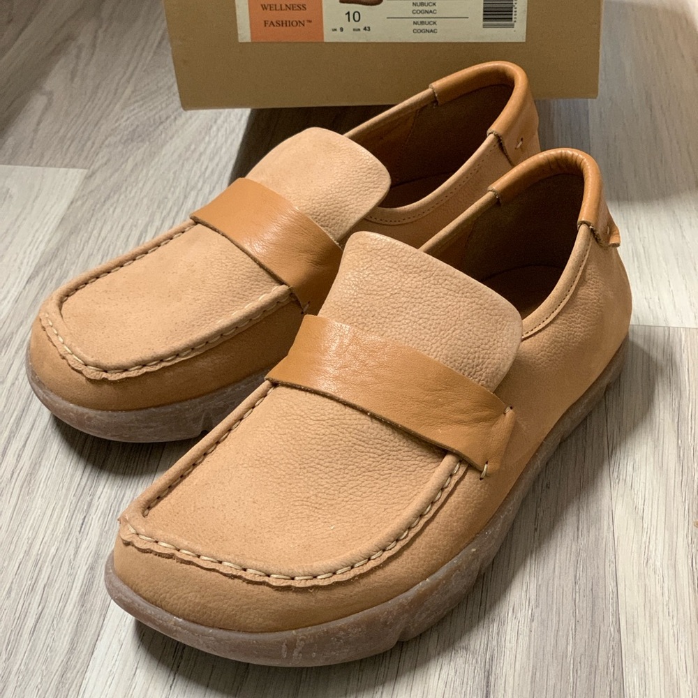 NEW KALSO EARTH SHOE Dabb Negative Heel Earth Shoe Cognac Men's Size 10 Or 11